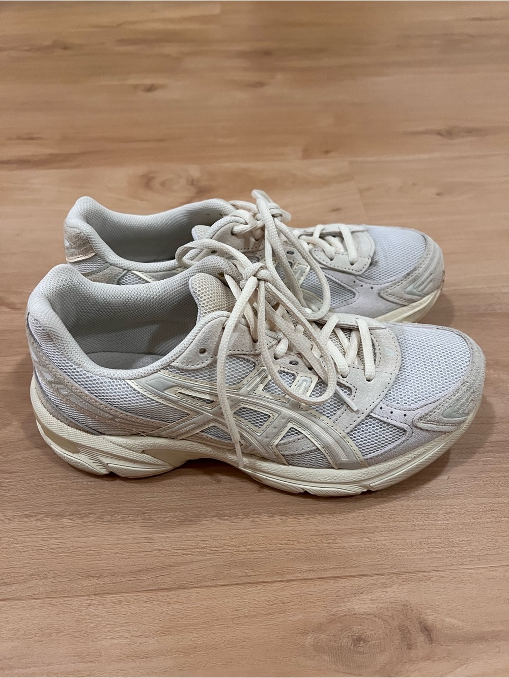 ASICS Gel-1130 Lace-Up Retro Trainers in White Birch